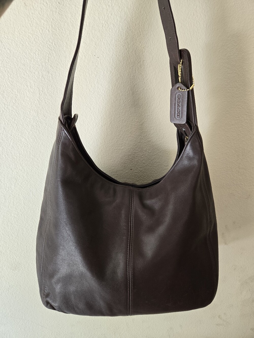 Coach 4177 Flatiron Mahogany Brown Hobo Bag Purse Vintage Leather Distressed